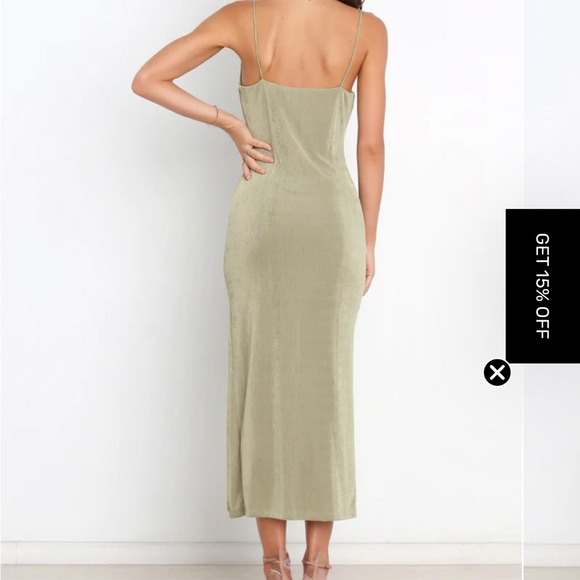 Olive green petal and pup dress - Picture 4 of 6